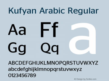 KufyanArabic-Regular Version 1.000图片样张