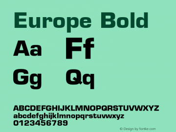 Europe Bold 001.001图片样张