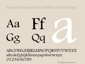 Motken Unicode Hor Motken Unicode Hor图片样张