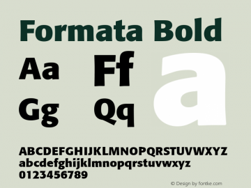 Formata Bold OTF 1.0;PS 001.003;Core 1.0.22 Font Sample