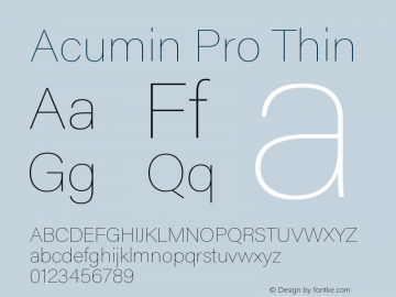 AcuminPro-Thin Version 1.011图片样张