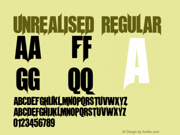 Unrealised 1.5 - Dec 2011 Font Sample