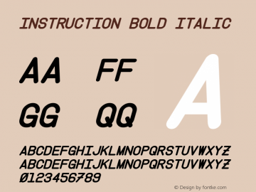 Instruction Bold Italic Version 1.10 - June 28, 2013图片样张