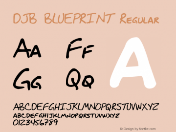 DJB BLUEPRINT Version 1.00 June 17, 2009, initial release Font Sample