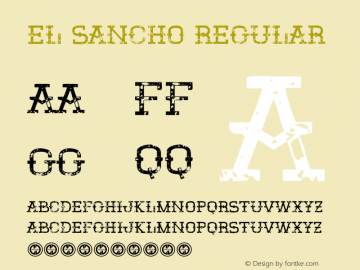 El Sancho Version 1.00 January 9, 2017, initial release Font Sample