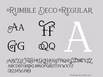 RumbleDeco Version 1.000 Font Sample