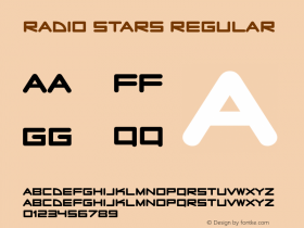 Radio Stars Regular OTF 4.000;PS 001.001;Core 1.0.29 Font Sample