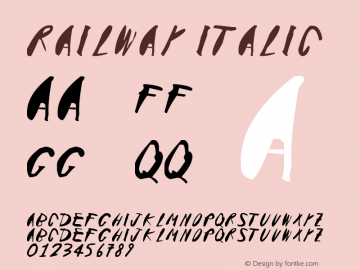 Railway Italic Version 1.00 November 15, 2015, initial release Font Sample