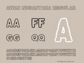 AWAN NUSANTARA Version 1.0 Font Sample