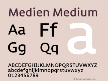 Medien-Medium Version 001.901 Font Sample