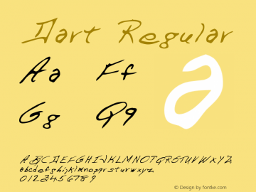 Dart Regular Altsys Metamorphosis:2/27/95 Font Sample