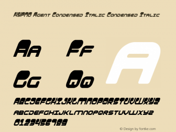 HYPNO Agent Condensed Italic 2图片样张