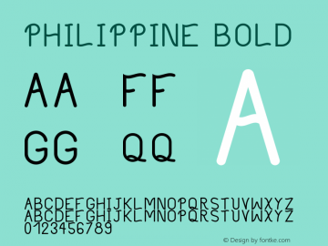 Philippine Bold Version 001.000 Font Sample