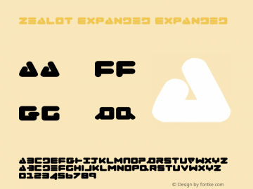 Zealot Expanded 001.000 Font Sample