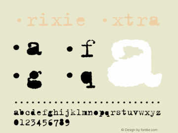 Trixie-Extra Version 001.002; t1 to otf conv Font Sample