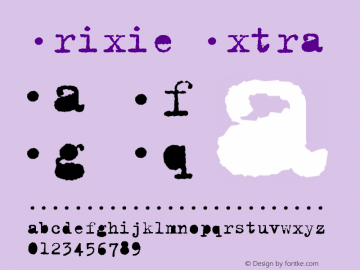 Trixie-Extra Version 001.002; t1 to otf conv图片样张