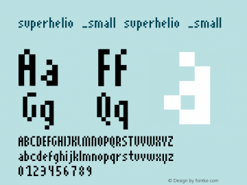 superhelio _small Macromedia Fontographer 4.1.5 06.10.2001图片样张
