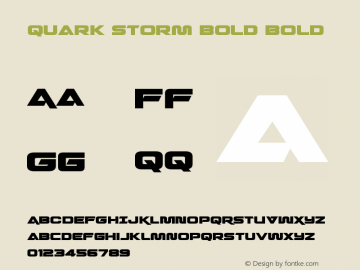 Quark Storm Bold Version 1.0; 2013图片样张