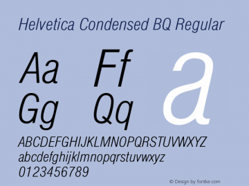 HelveticaConBQ-ExtraLightItalic 001.000图片样张