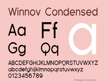 Winnov-Cond Version 001.000 Font Sample