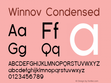 Winnov-Cond Version 001.000 Font Sample