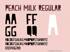 Peach Milk Version 001.000 Font Sample