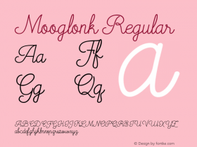 Mooglonk 1.000 Font Sample