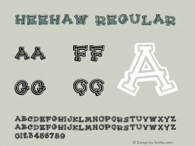 HeeHaw Regular Altsys Fontographer 3.5  2/1/93 Font Sample