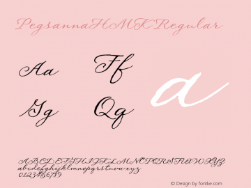PegsannaHMK Macromedia Fontographer 4.1.4 1/11/2000 Font Sample