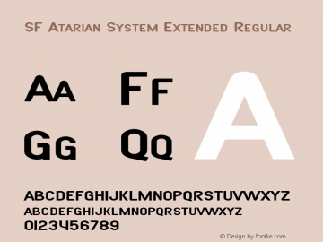 SF Atarian System Extended Regular ver 1.0; 1999. Freeware.图片样张