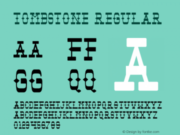 Tombstone 2 Font Sample