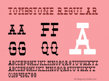 Tombstone 2 Font Sample