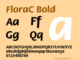 FloraC-Bold OTF 1.0;PS 001.000;Core 116;AOCW 1.0 161 Font Sample