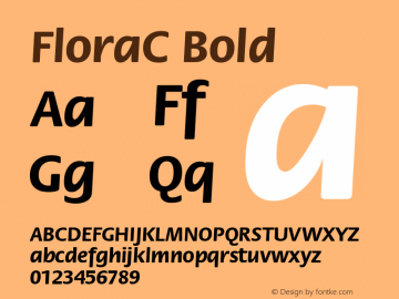 FloraC-Bold OTF 1.0;PS 001.000;Core 116;AOCW 1.0 161图片样张