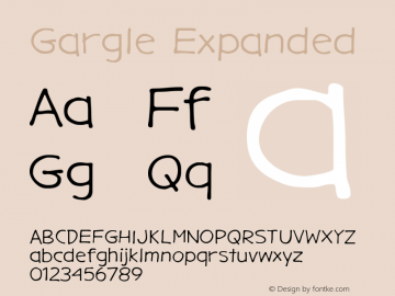 GargleExRg-Regular Version 1.000 Font Sample