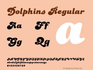 Dolphins Regular Converted by Dennis Ludlow Font Sample