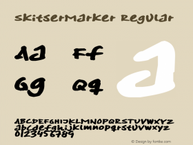 SkitserMarker Version 1.00 September 25, 2012, initial release Font Sample