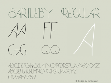 Bartleby-Regular Version 1.000;PS 001.001;hotconv 1.0.56 Font Sample