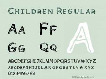 Children Regular Version 1.00 2012 Font Sample