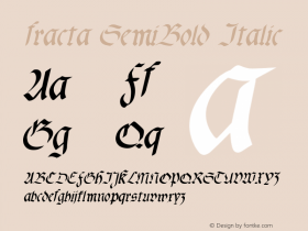 fracta SemiBold Italic Version 1.000 2007 initial release Font Sample