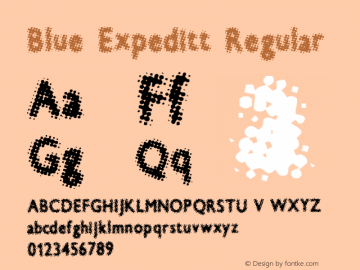 Blue Expeditt Regular Macromedia Fontographer 4.1.5 22/09/1999图片样张