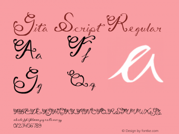 Gita Script Version 1.00 May 26, 2011, initial release Font Sample