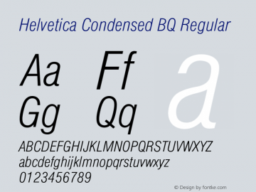 HelveticaConBQ-ExtraLightItalic 001.000图片样张