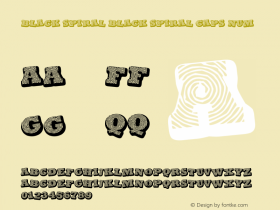 Black spiral Version 1.00 February 24, 2012, initial release Font Sample