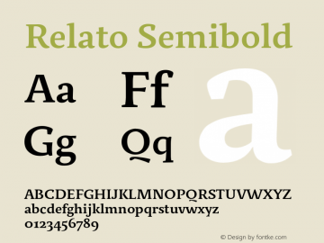 Relato-Semibold Version 4.100图片样张
