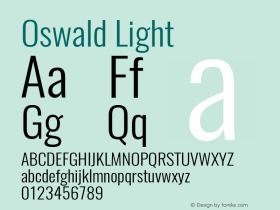 Oswald Light Version 4.003图片样张