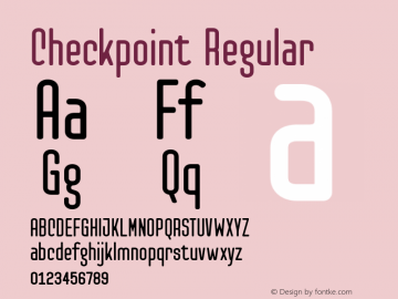 Checkpoint-Regular Version 1.100 Font Sample