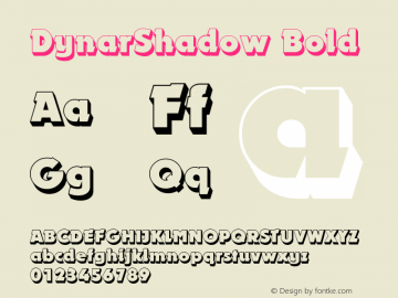 DynarShadow Bold 1.0 Mon Nov 01 16:22:55 1993图片样张