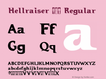 Hellraiser3 OTF 1.000;PS 002.000;Core 1.0.29 Font Sample