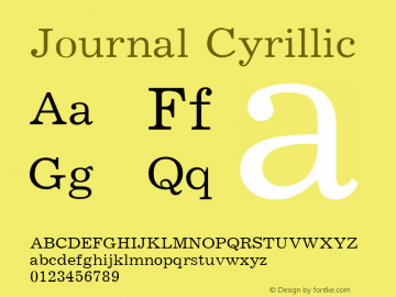 Journal Cyrillic 001.000图片样张